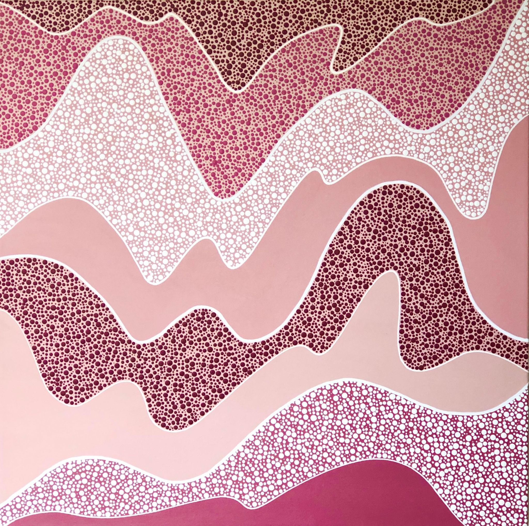 CHERRY BLOSSOM Unique & Original Hand Painted Artworks Nikki Silk