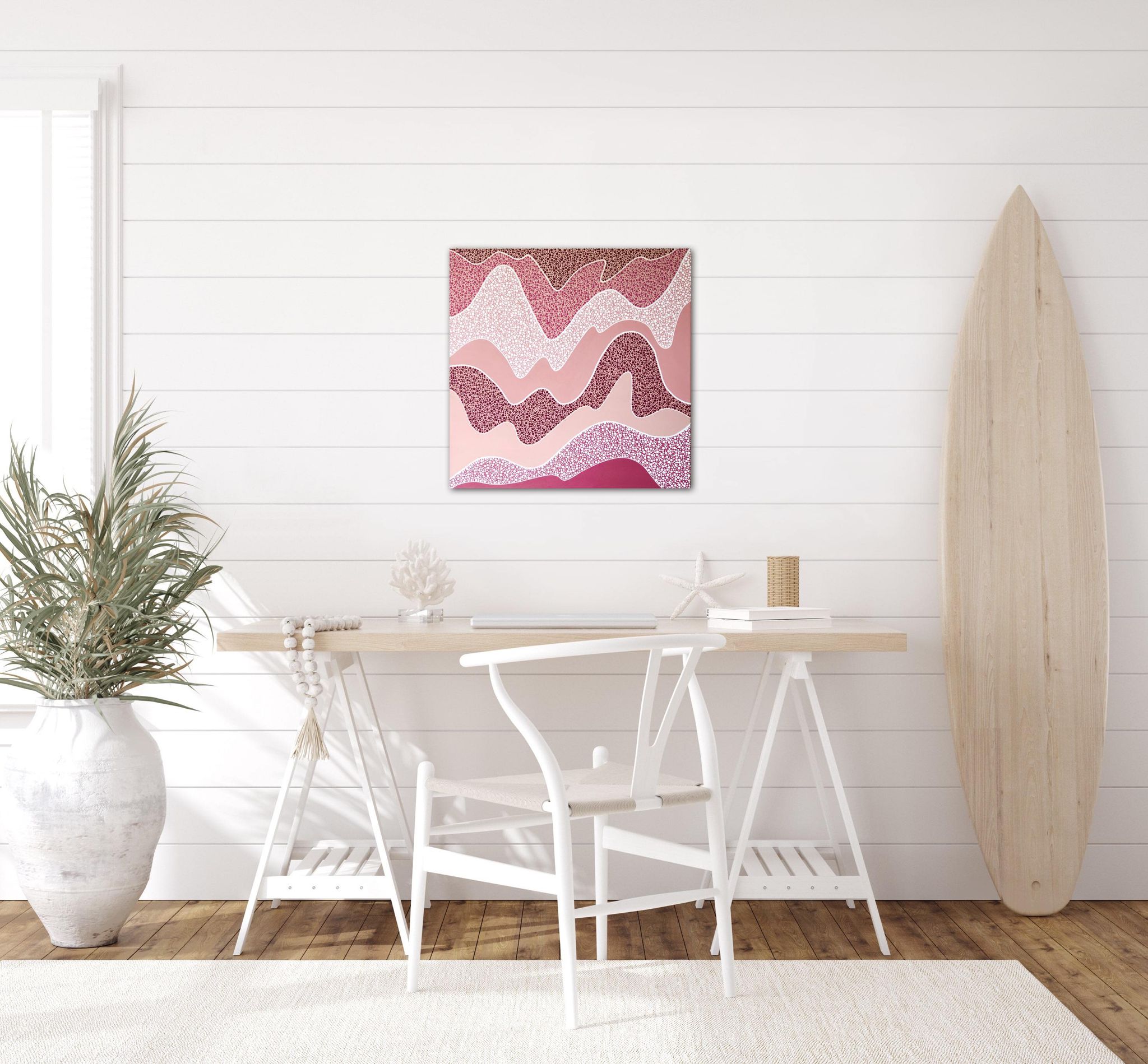 CHERRY BLOSSOM Unique & Original Hand Painted Artworks Nikki Silk