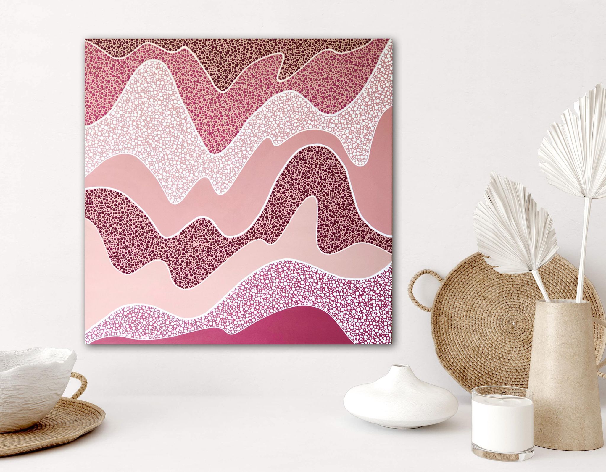 CHERRY BLOSSOM Unique & Original Hand Painted Artworks Nikki Silk