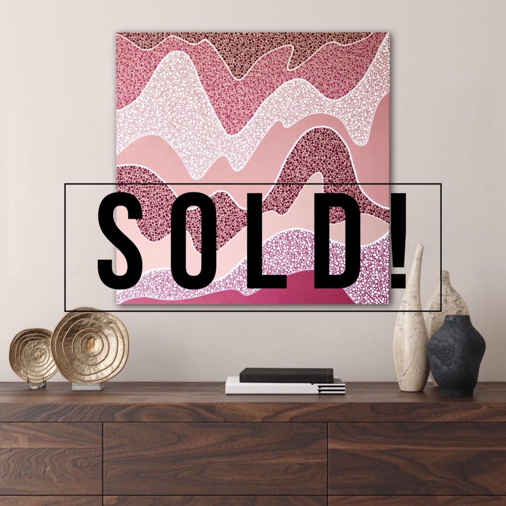 CHERRY BLOSSOM - Unique & Original Hand Painted Artworks Nikki Silk Brisbane Artist